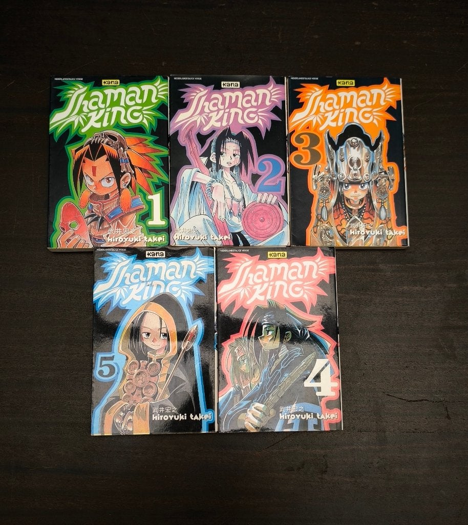 Shaman King vol. 1 t/m 5 Nederlands, Gelezen, Ophalen of Verzenden, Japan (Manga), Meerdere comics