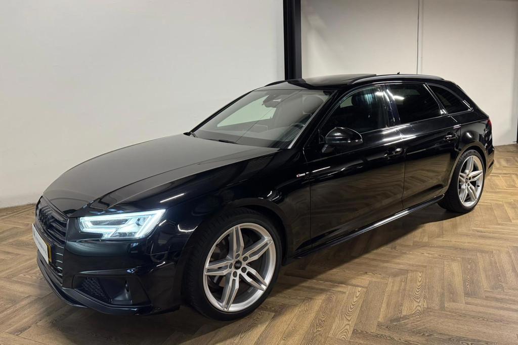 Audi A4 Avant 40 TFSI Sport S line black edition PANO KEYLES, Auto's, Gebruikt, Zwart, 1984 cc, A4