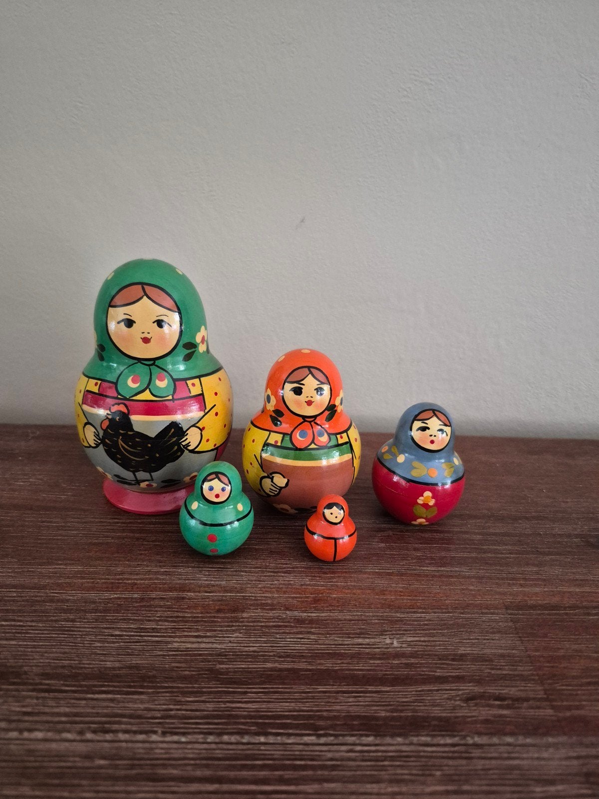 Set van 5 Russische Matroesjka poppen, Ophalen of Verzenden, Gebruikt