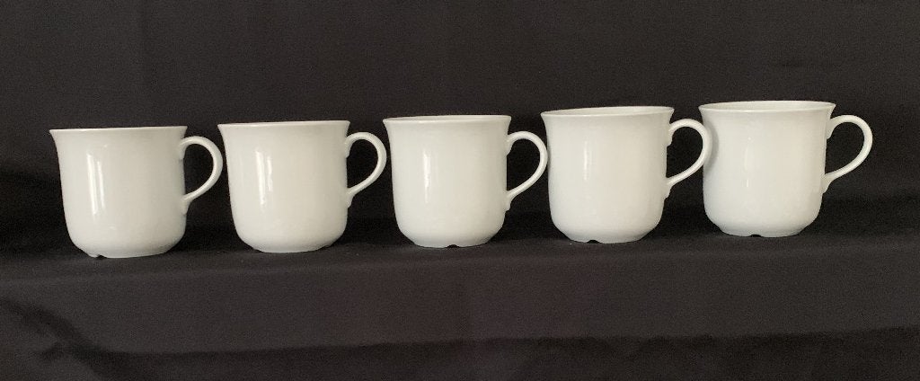 5 koffiekopjes, kopjes, mokka senseo maat, geen schoteltjes, Ophalen of Verzenden, Zo goed als nieuw, Overige stijlen, Kop(pen) en/of Schotel(s)