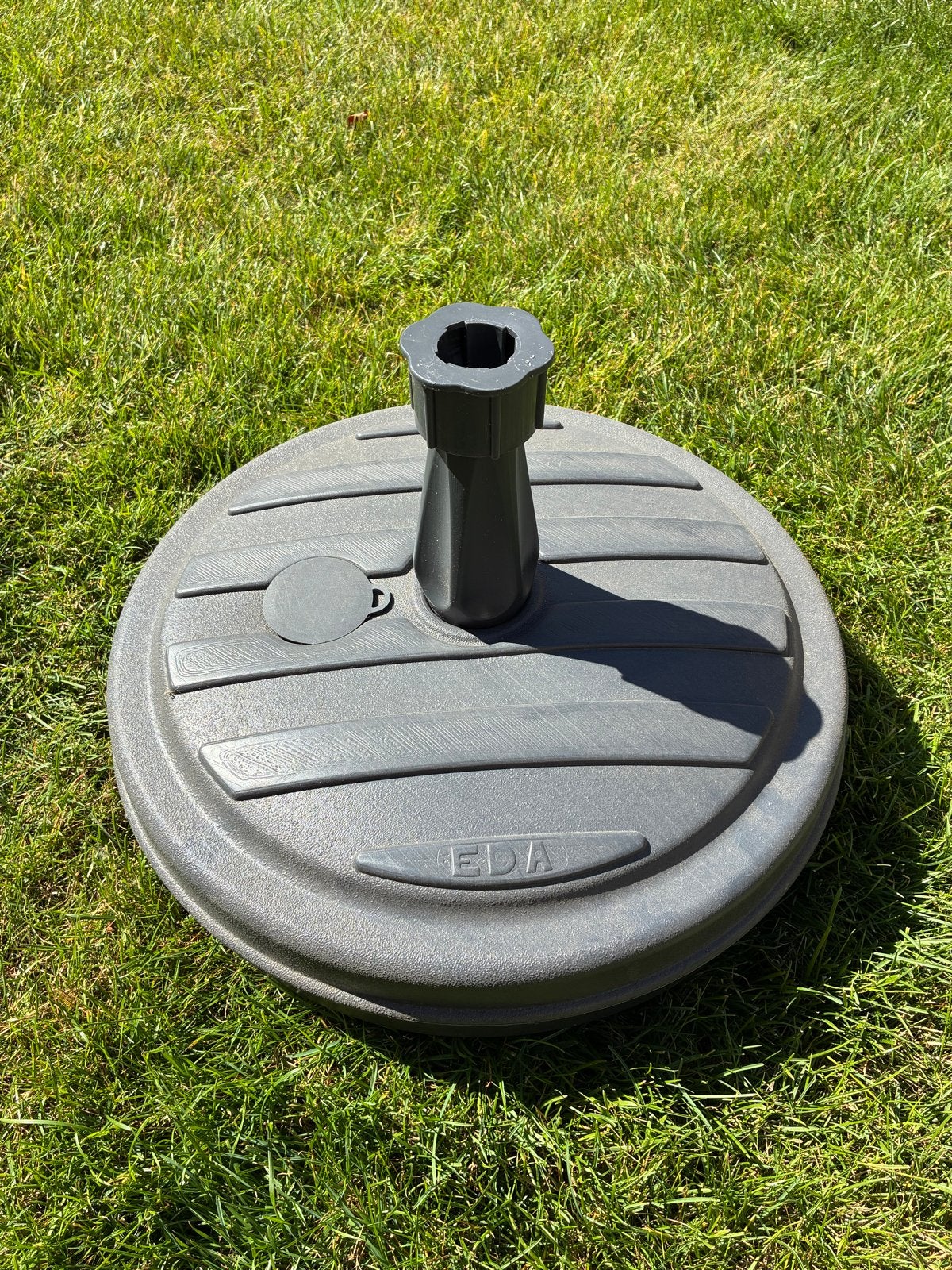 Parasolvoet - Grijs - EDA - Zo goed als nieuw, Tuin en Terras, Parasols, Ophalen, Zo goed als nieuw, Minder dan 1 meter, Parasolvoet