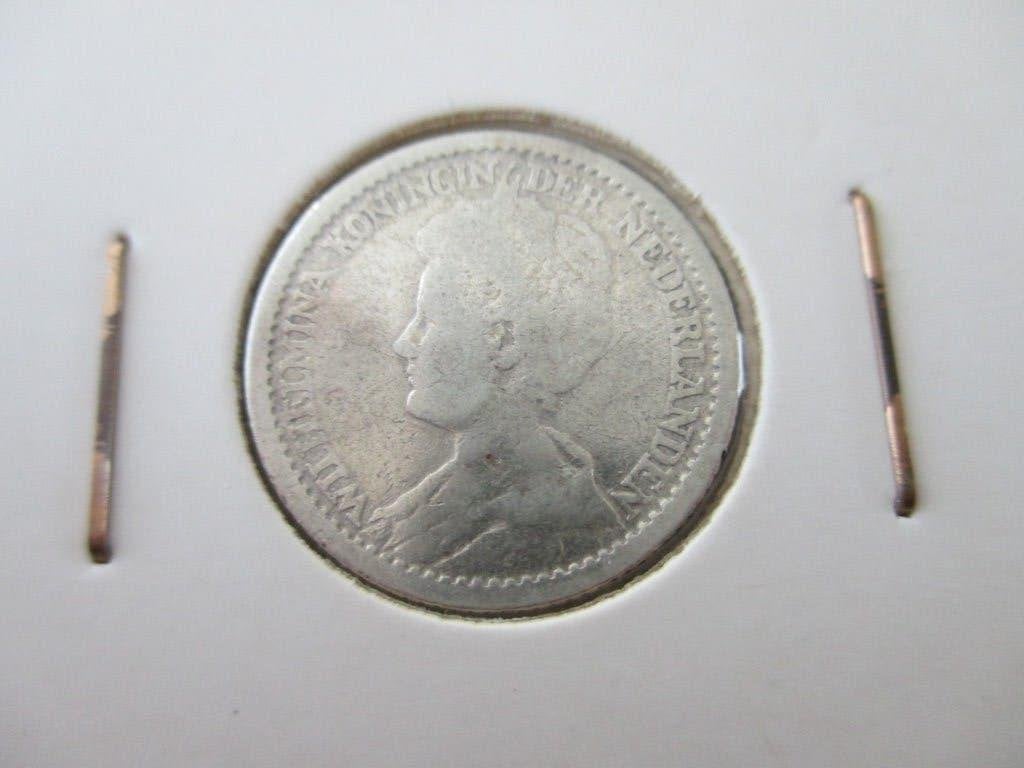 Kwartje 1917, Zilver, 25 cent, Ophalen of Verzenden, Koningin Wilhelmina