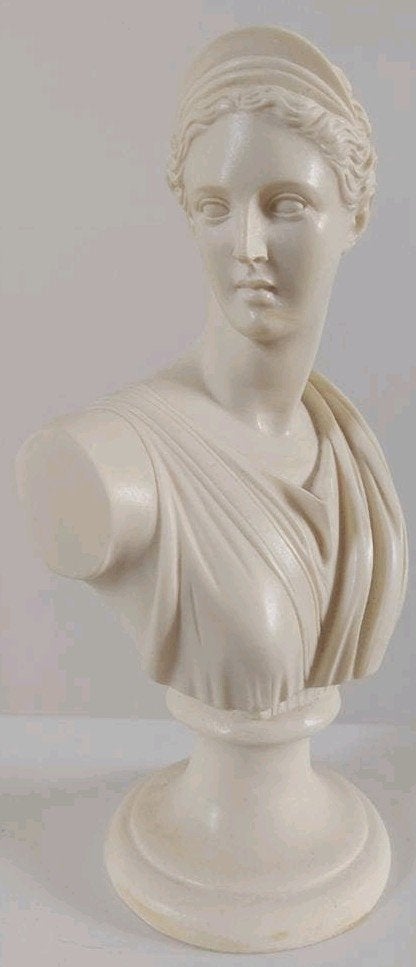 Buste borstbeeld Diana Artemis marmer composiet kunsthars., Ophalen of Verzenden