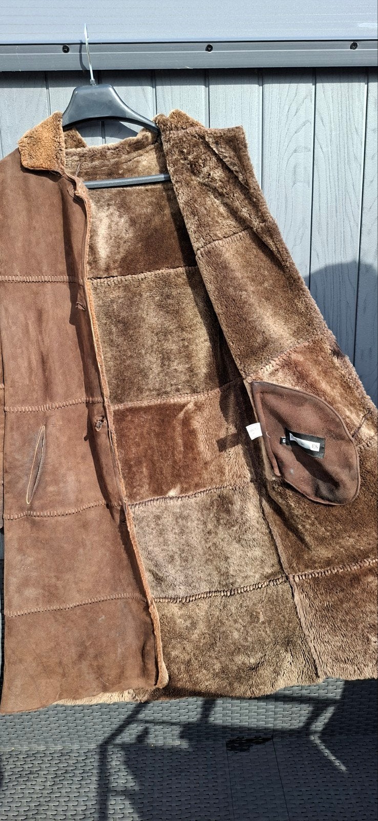 Echte lammy coat suède met schapenvacht - Maat 40, Kleding | Dames, Maat 38/40 (M), Bruin, Ophalen of Verzenden, Onbekend
