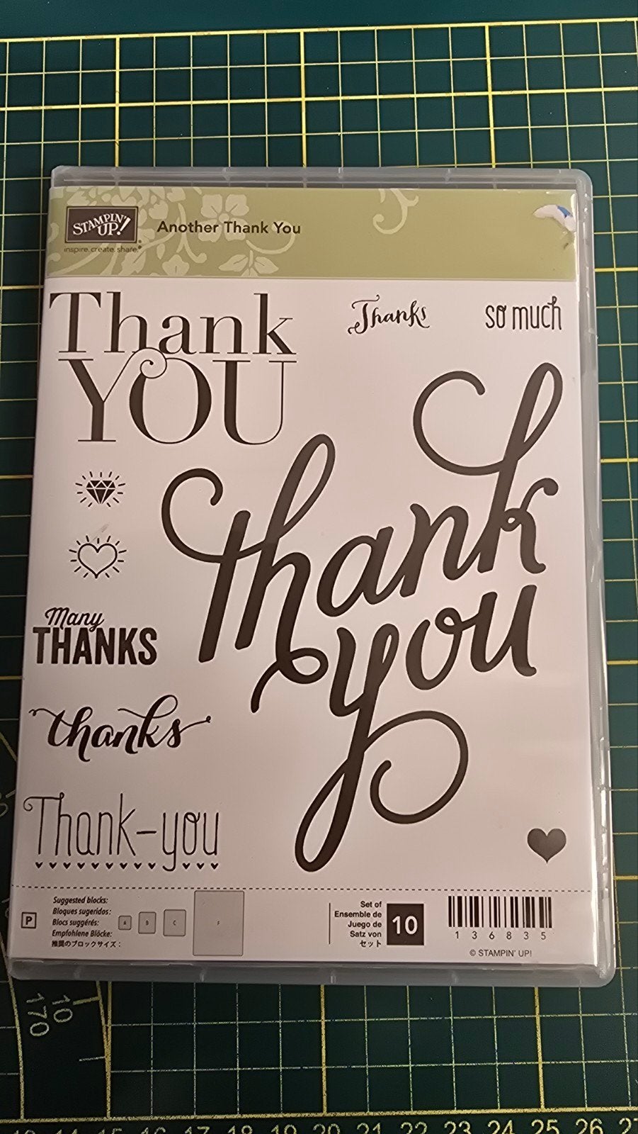 stampin up stempelset another thank you, Ophalen of Verzenden, Zo goed als nieuw, Clearstamp