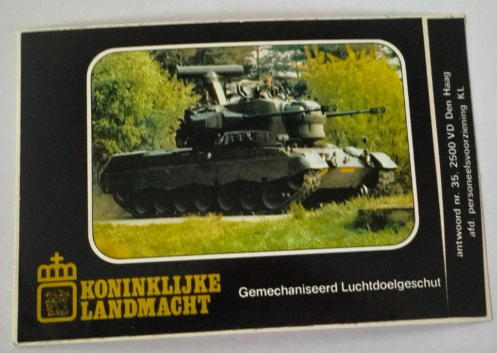 Sticker Kon. Landmacht Gemechaniseerd Luchtdoelgeschut, Ophalen of Verzenden, Zo goed als nieuw, Bedrijf of Vereniging