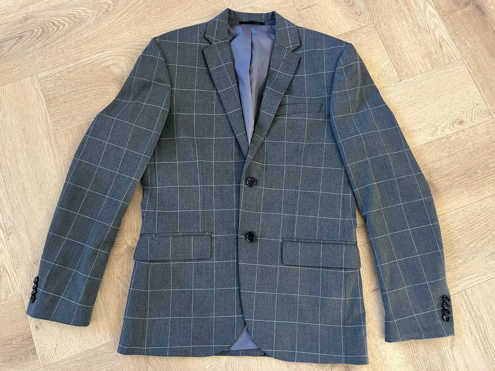 Grijze heren colbert H&M maat 46!, Ophalen of Verzenden, Zo goed als nieuw, Maat 46 (S) of kleiner, Grijs