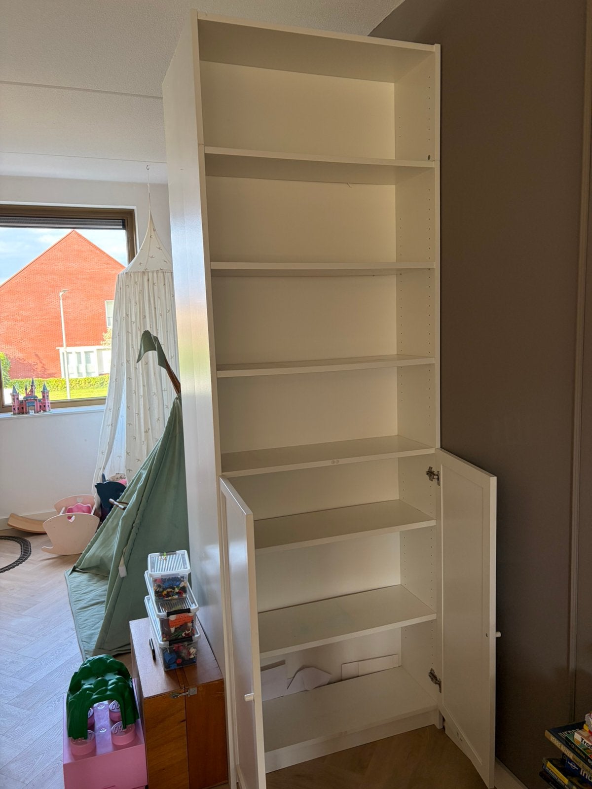Ikea Billy Boekenkast met bovendeel, Huis en Inrichting, Kasten | Boekenkasten, Ophalen, Met plank(en), Gebruikt, 200 cm of meer