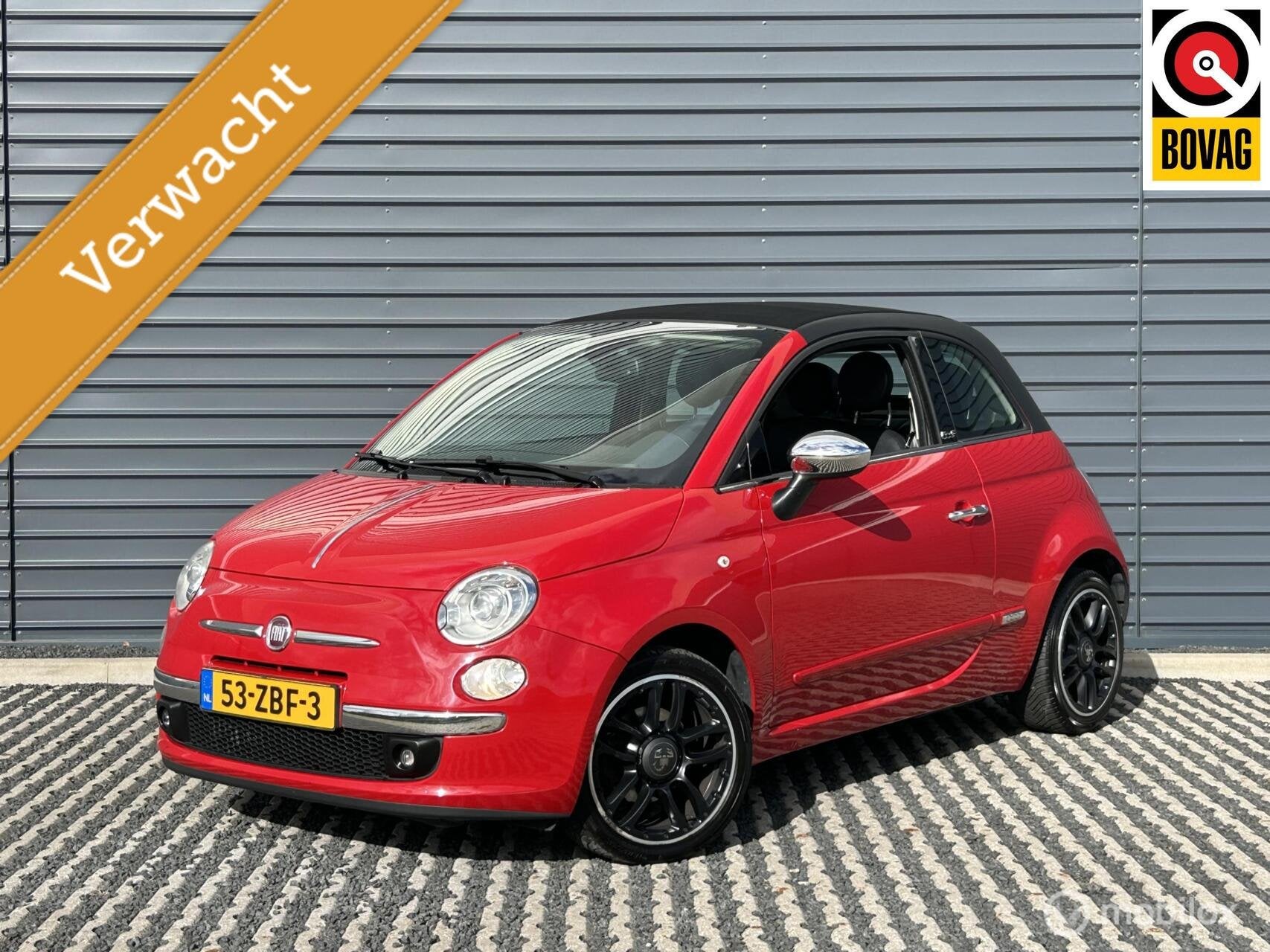 Fiat 500 0.9 TwinAir Lounge | Cabrio | Leder | Sensoren, Auto's, Euro 5, 86 pk, Gebruikt, Cabriolet