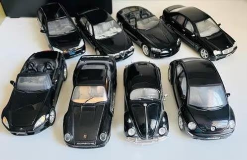 5 zwarte schaalmodel auto’s 1:24, Hobby en Vrije tijd, Modelauto's | 1:24, Ophalen of Verzenden, Zo goed als nieuw, Auto, Overige merken