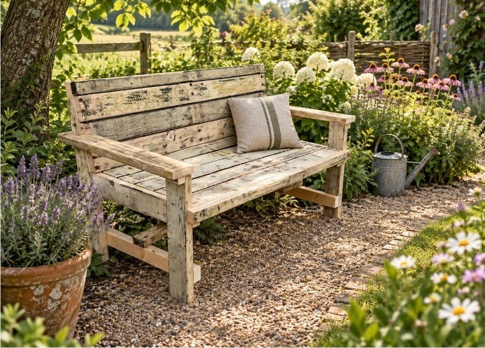 Nieuwe Tuinbank 150cm van Oude Planken, Ophalen, Nieuw, Hout