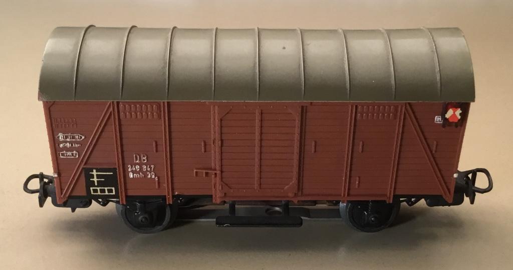 MäRKLIN # 4506 GESL. GOEDERENWAGEN DB met SLUITLICHTEN, Wisselstroom, Gebruikt, Wagon, Ophalen of Verzenden