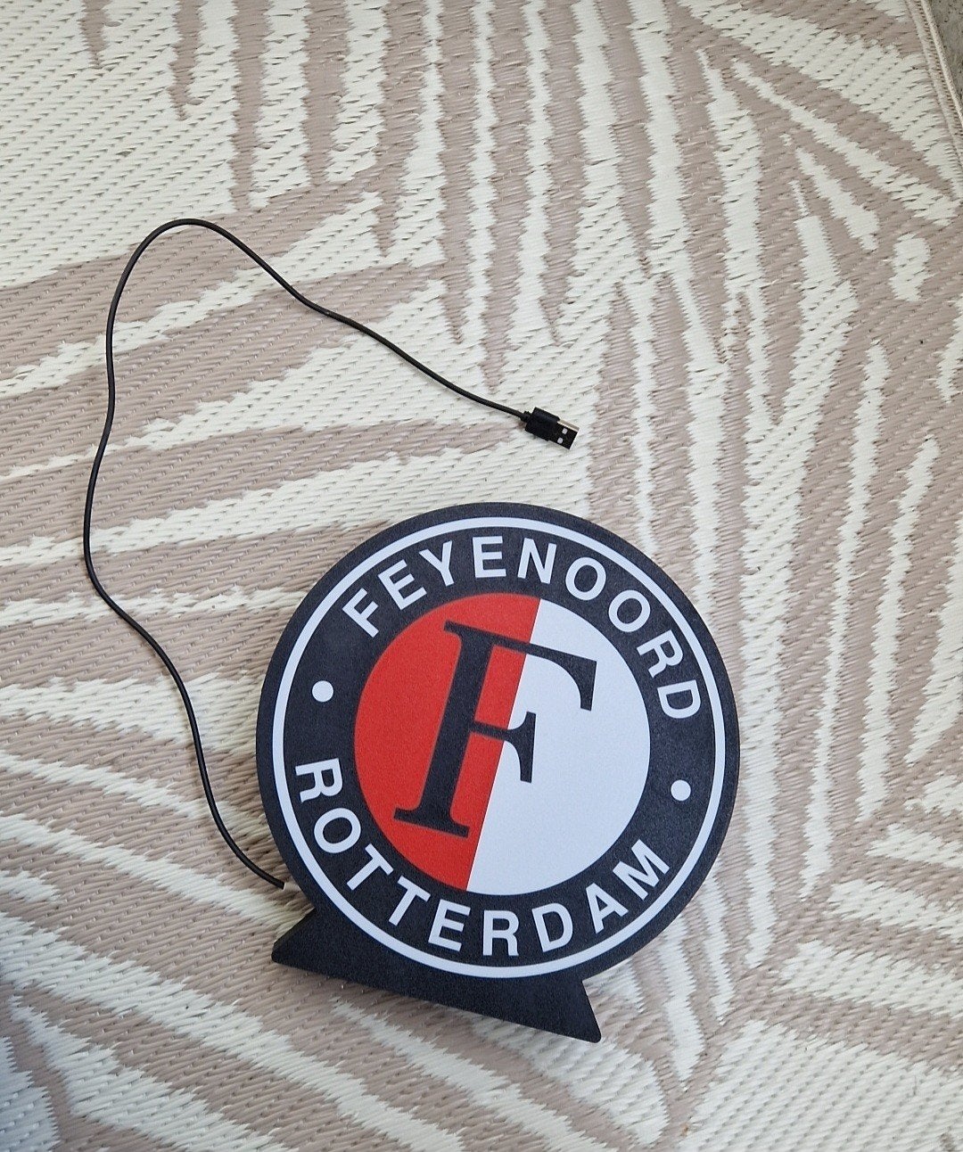 Feyenoord Bureaulamp - Sfeervolle Verlichting voor Fans, Ophalen of Verzenden, Gebruikt, Voetbal, Fanartikel, Modern