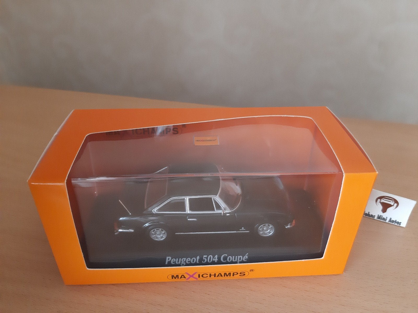 Peugeot 504 Coupe 1976 Anthracite Metall van Maxichamps 1:43, Overige merken, Auto, Nieuw, Ophalen of Verzenden