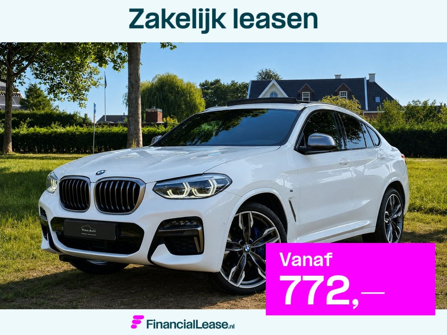 BMW X4 M40i High Executive |PANO|TREKHAAK|HUD|CARPLAY|DEALER, Automaat, Dealer onderhouden, Gebruikt, Wit