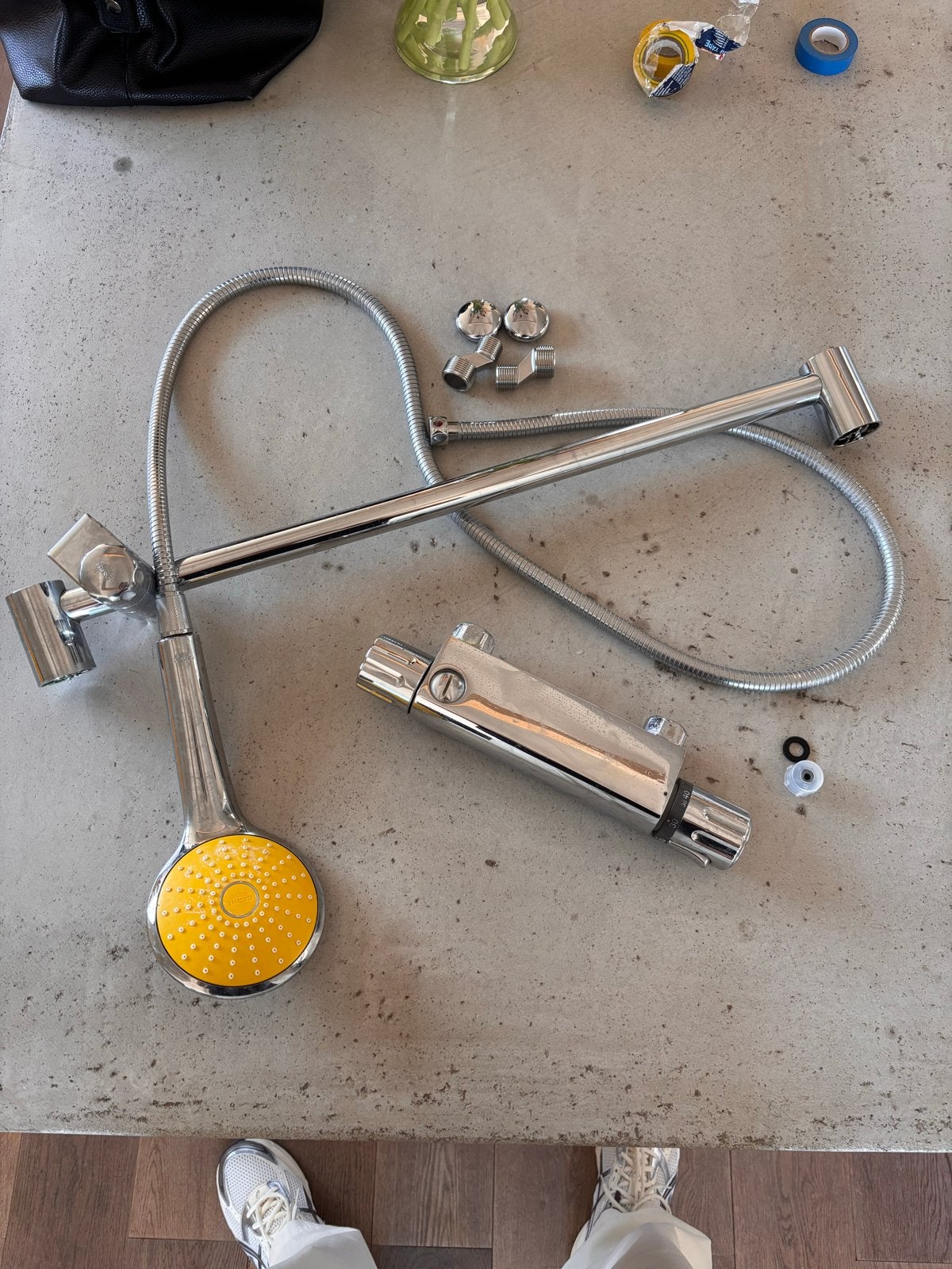 Grohe doucheset met thermostaatkraan, 65 cm, goede staat, Ophalen of Verzenden, Gebruikt, Met douche