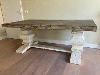 Kloostertafel, Ophalen, Gebruikt, 100 tot 150 cm, Eikenhout