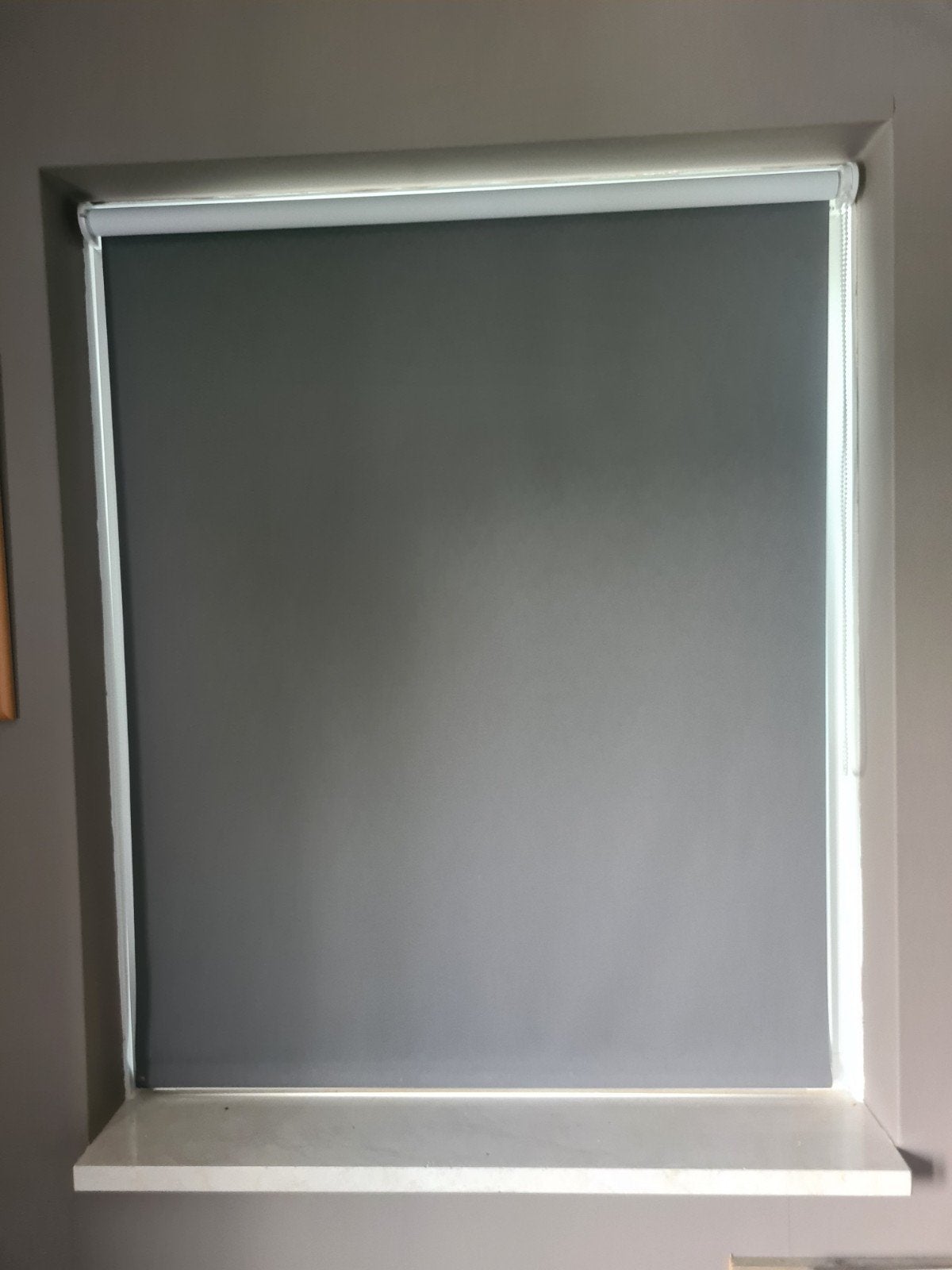 Authentics Rolgordijn - Metallic Grijs (96x117.5cm), Ophalen, Gebruikt, Overige merken, Verduisterend