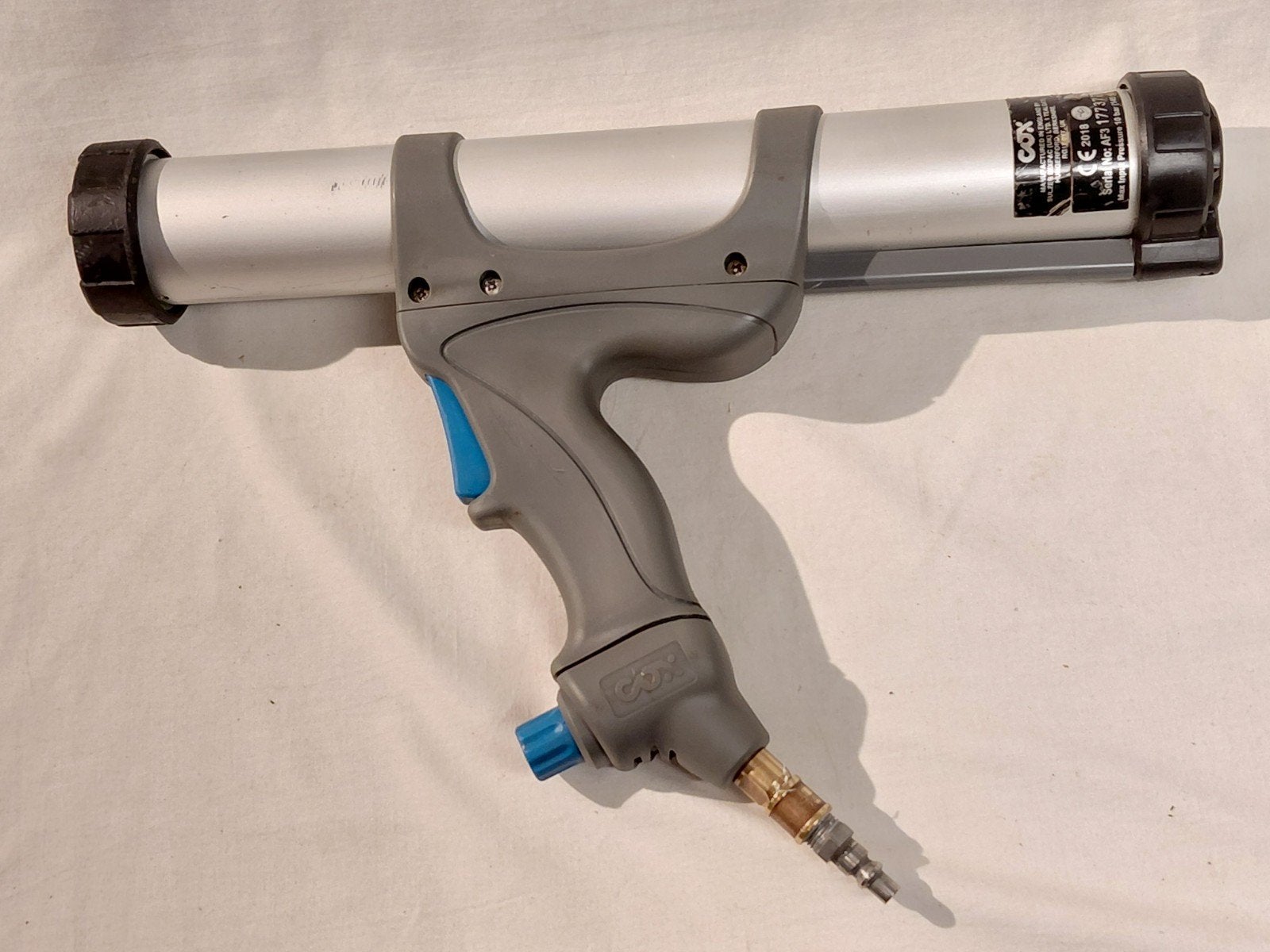 zgan COX Airflow 3, pneumatisch kitpistool,kitspuit compress, Doe-het-zelf en Verbouw, Ophalen of Verzenden, Zo goed als nieuw