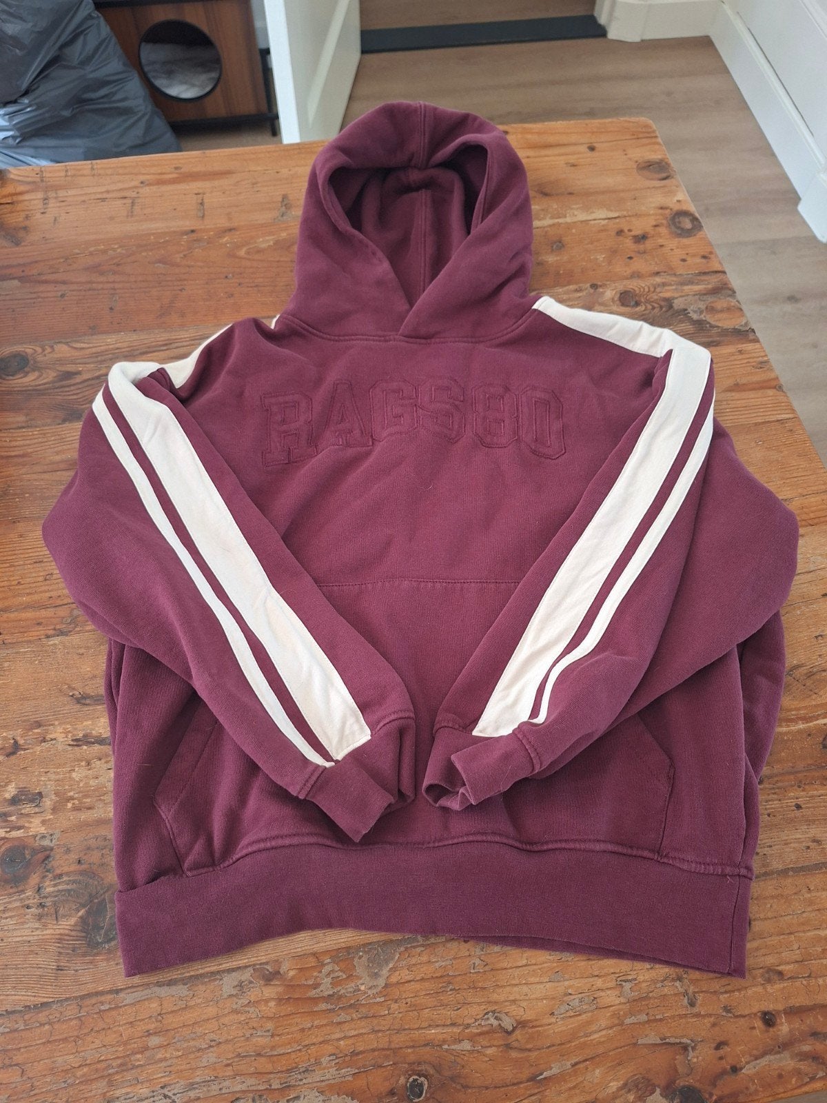Hoodie trui mt S bordeaux bijna gratis, Ophalen of Verzenden, Zo goed als nieuw, Rood