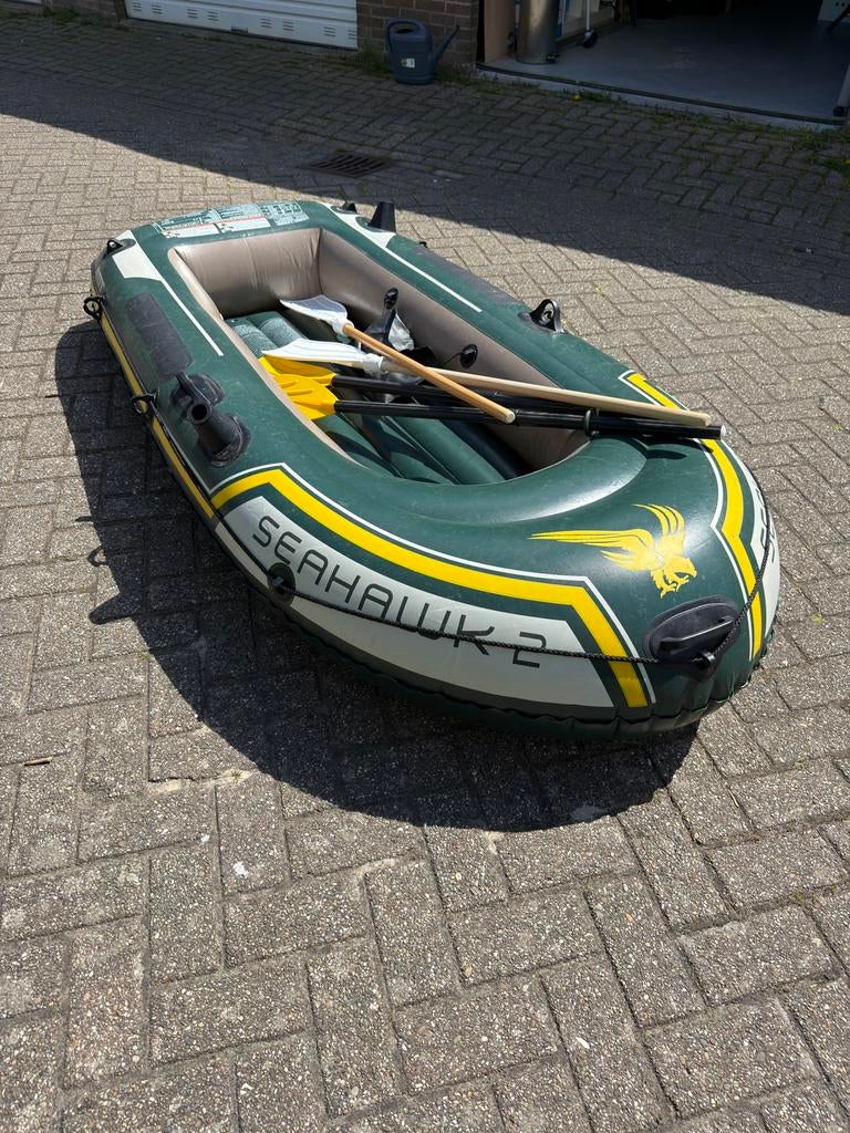 Opblaasboot Intex Seahawk 2 met 4 peddels en pomp (zgan), Watersport en Boten, Kano's, Ophalen, Opblaasbaar, Overige typen, Twee personen