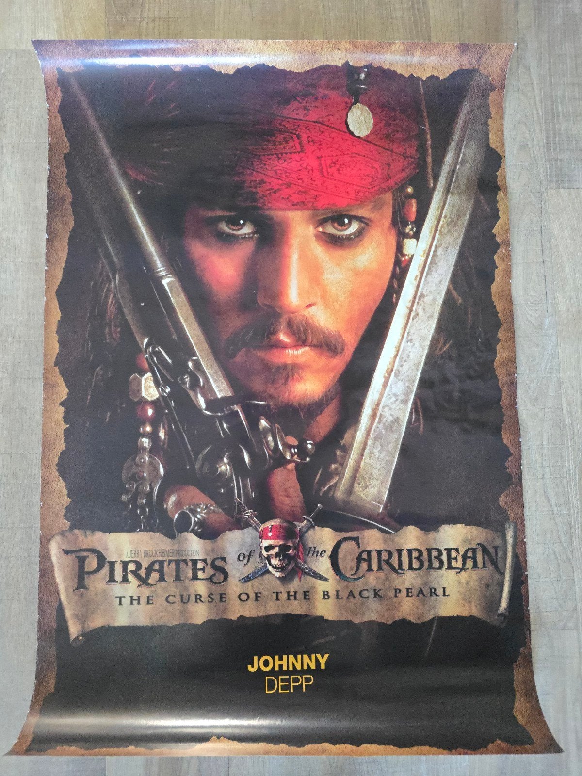 officiële promotiereposter Pirates of the Caribbean 2003 !!, Rechthoekig Staand, Deurposter of groter, Nieuw, Ophalen of Verzenden