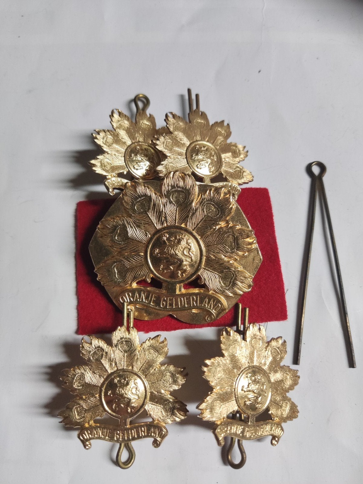 ORANJE GELDERLAND, dunne voetjes., Ophalen of Verzenden, Landmacht, Nederland, Embleem of Badge