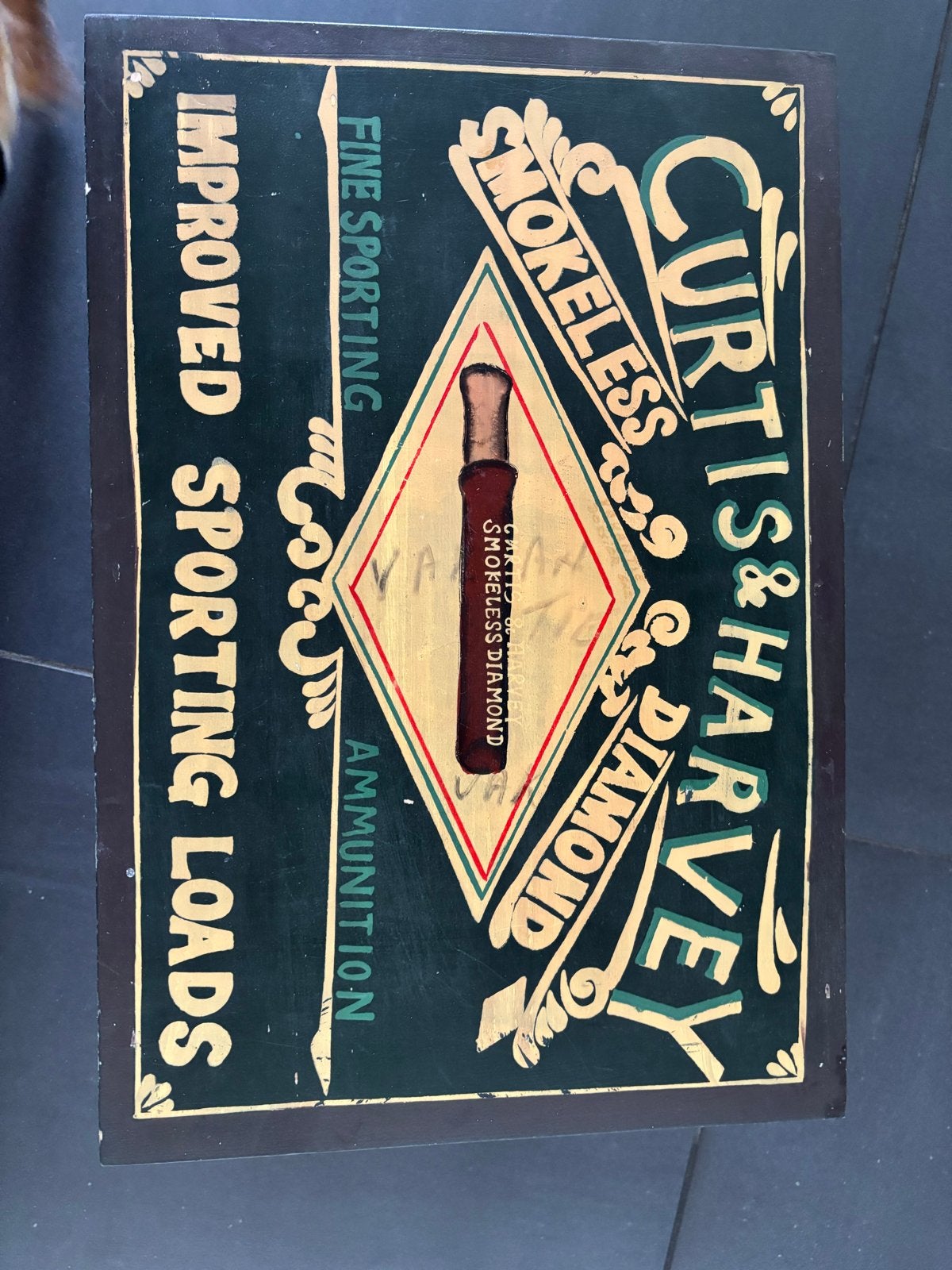 Vintage houten kist; tekst Curtis&Harvey Smokeless Diamond, Ophalen, Minder dan 50 cm, Gebruikt, 5 – 50