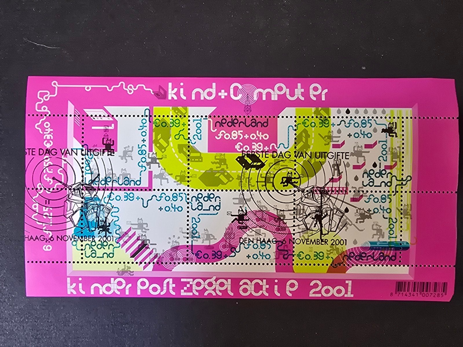 Kinderpostzegelvel Nederland 2001 - NVPH 2013, Ophalen of Verzenden, T/m 1940, Gestempeld