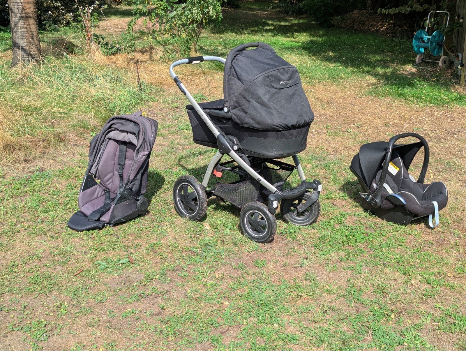 Robuute Maxi Cosi Combiwagen 3-in-1 met reiswieg en autostoe, Gebruikt, Ophalen of Verzenden, Combiwagen, Verstelbare duwstang