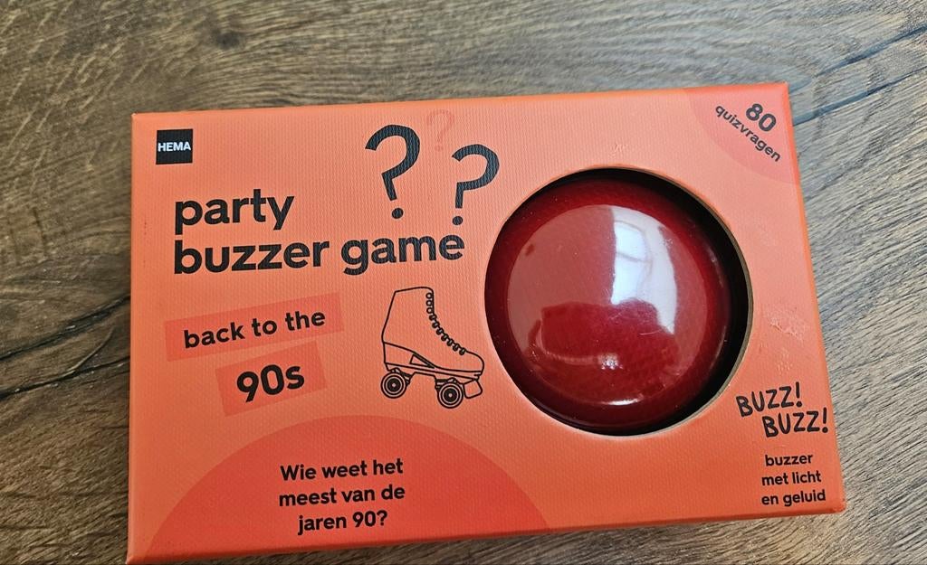 Party Buzzer Game Back to the 90s - Quizspel, Vijf spelers of meer, Ophalen of Verzenden, Zo goed als nieuw, HEMA