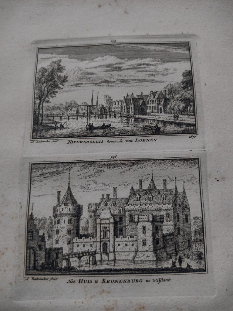 235/236 Nieuwersluis en Loenen Kronenburg Gravure dl 3, Ophalen of Verzenden