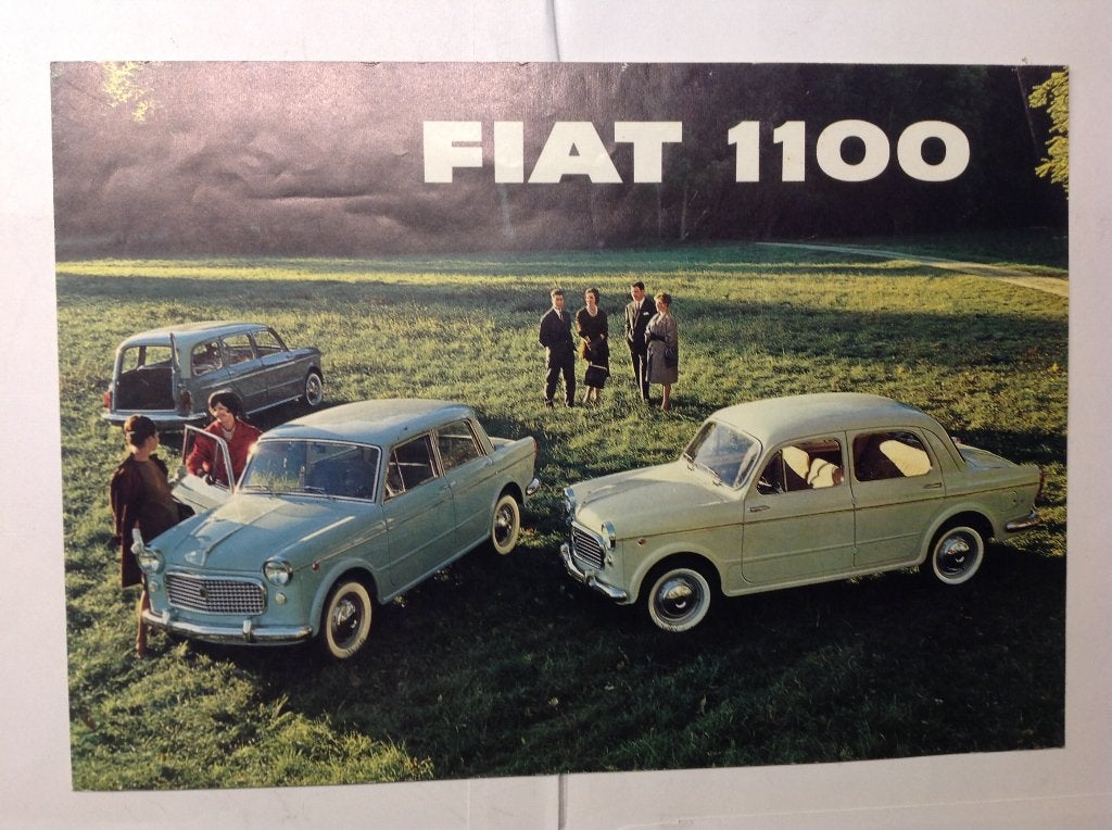 Fiat 1100 Export, Speciale, Familiale BELG 4 blz 1960 folder, Ophalen of Verzenden, Zo goed als nieuw, Overige merken
