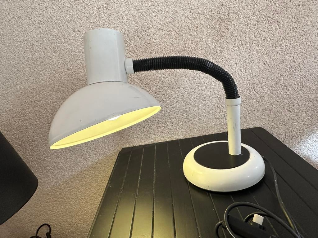 Vintage burolamp buigbare hals, Huis en Inrichting, Lampen | Tafellampen, Ophalen of Verzenden, Zo goed als nieuw, Minder dan 50 cm