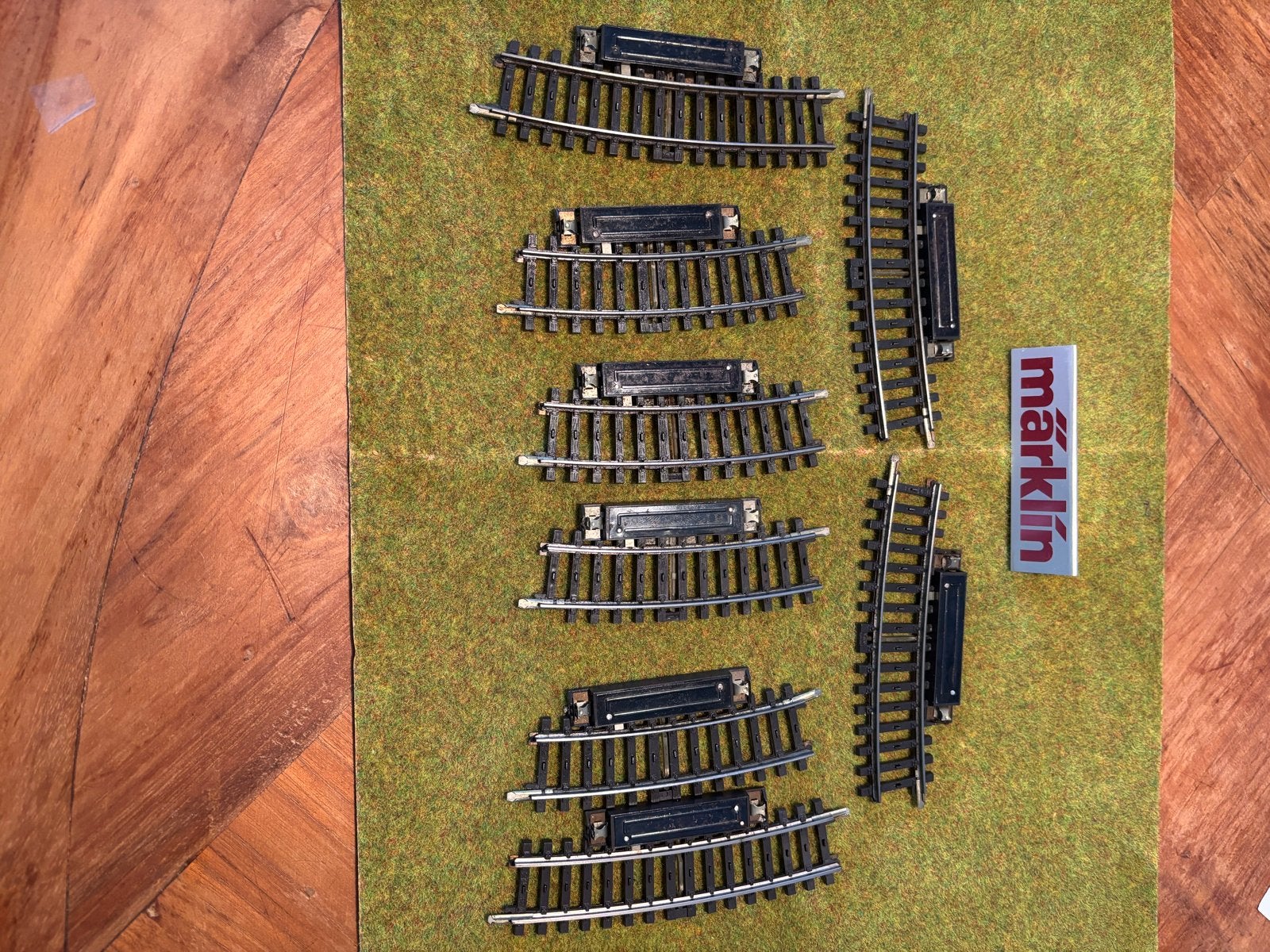 Märklin K-rails Schakelrails gebogen, Wisselstroom, Gebruikt, Rails, Ophalen of Verzenden