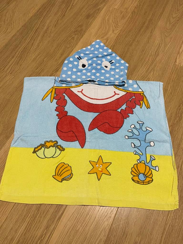 Zwem poncho met krab design, Kleding | Dames, Ophalen of Verzenden, Gedragen, Blauw, Overige typen