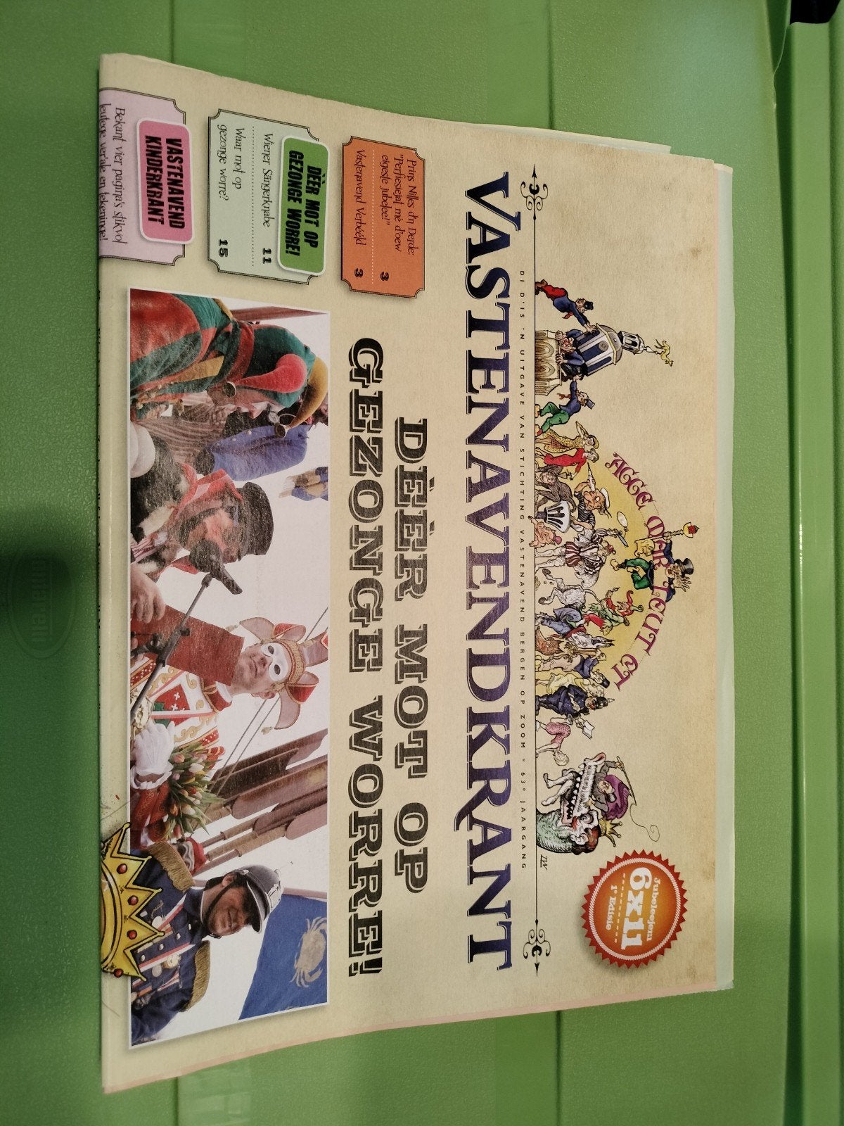 Vastenavendkrant 2011 - 6x11 jaar vastenavend., Boeken, Ophalen, Gelezen, Krant