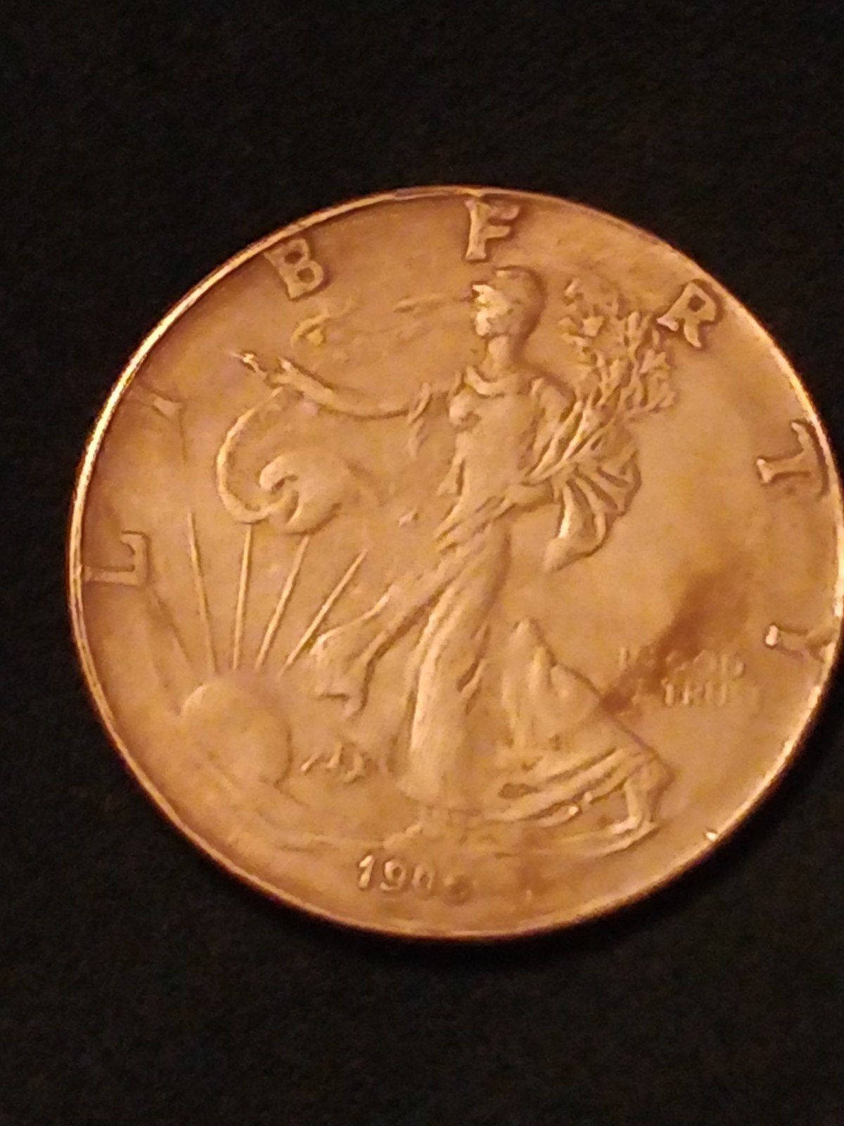 Zilverkleurige Replica Munt - Walking Liberty Dollar, Ophalen of Verzenden, Gebruikt