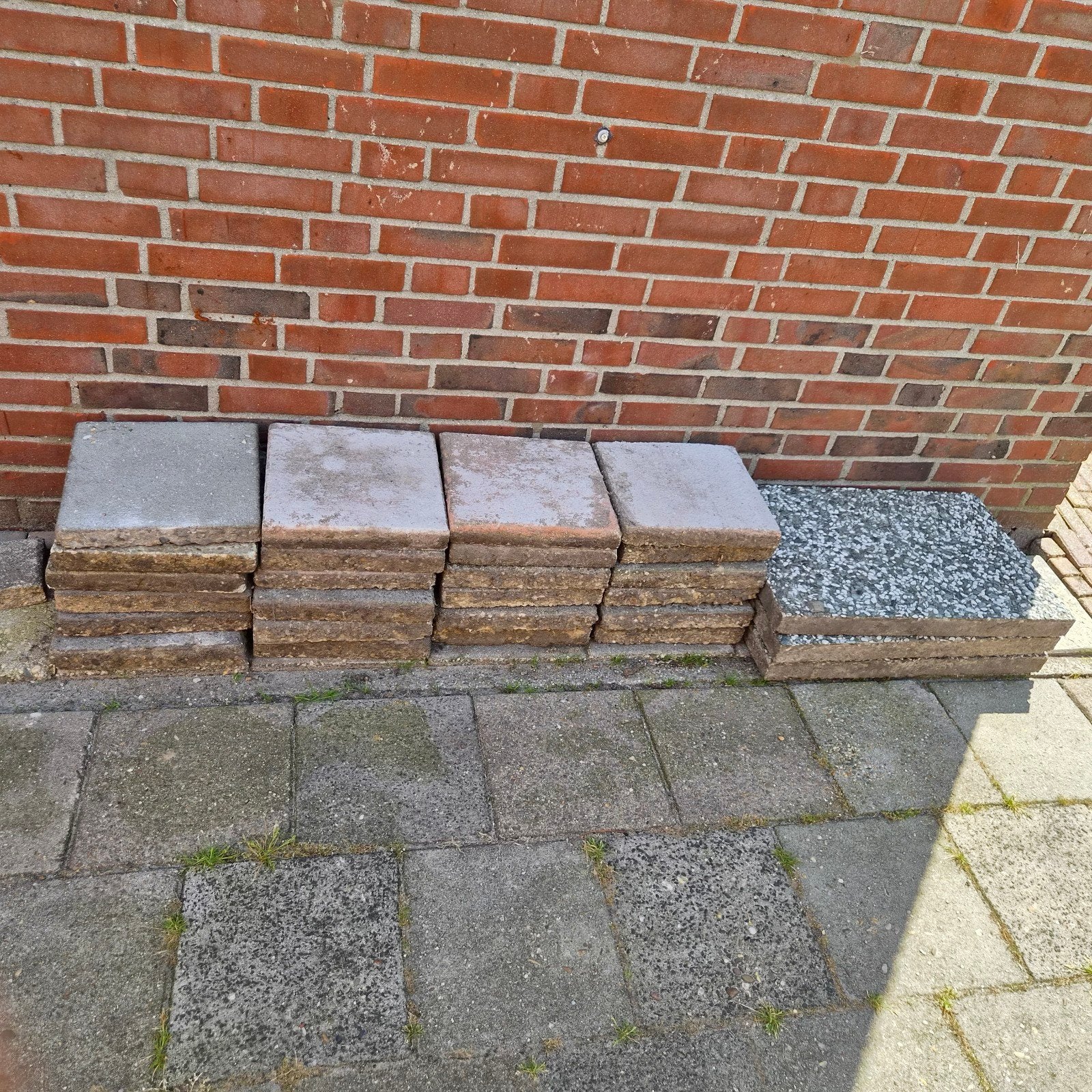 Tegels, Ophalen, Steen of Klei, 15 m² of meer, Dakplaat of Dakpanplaat