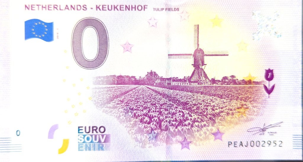 0 euro biljet Keukenhof, Postzegels en Munten, Bankbiljetten | Nederland, Ophalen of Verzenden, Euro's, Los biljet