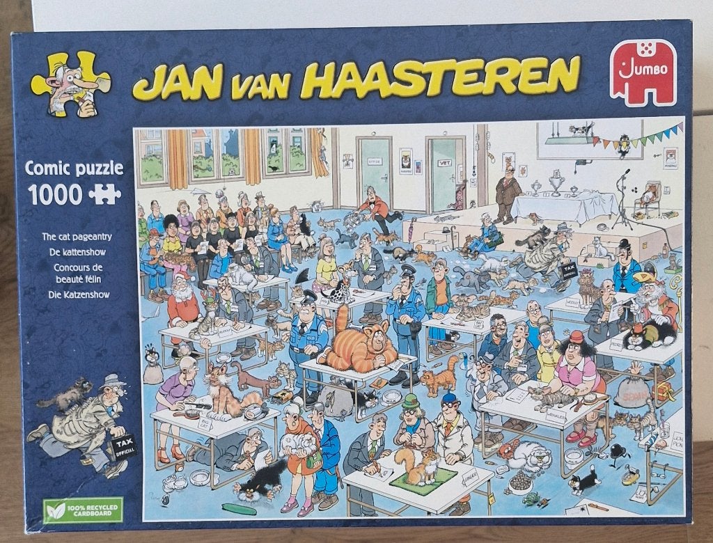 Jan van Haasteren De Kattenshow, Ophalen, 500 t/m 1500 stukjes, Zo goed als nieuw, Legpuzzel