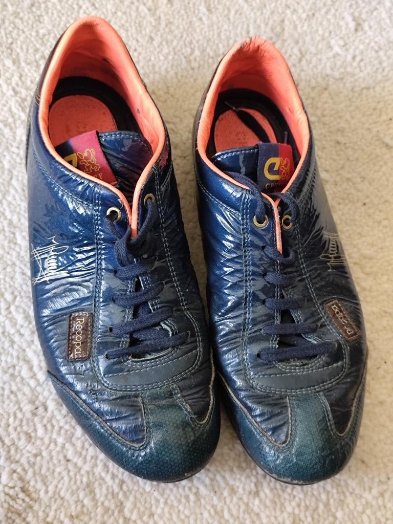Recopa Sneakers - Blauw met Oranje Details, Blauw, Ophalen of Verzenden, Sneakers of Gympen, Gedragen