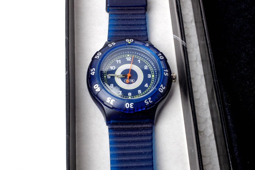 Postbank retro horloge uit de jaren 80, Sieraden, Tassen en Uiterlijk, Overige merken, Kunststof, Polshorloge, Kunststof