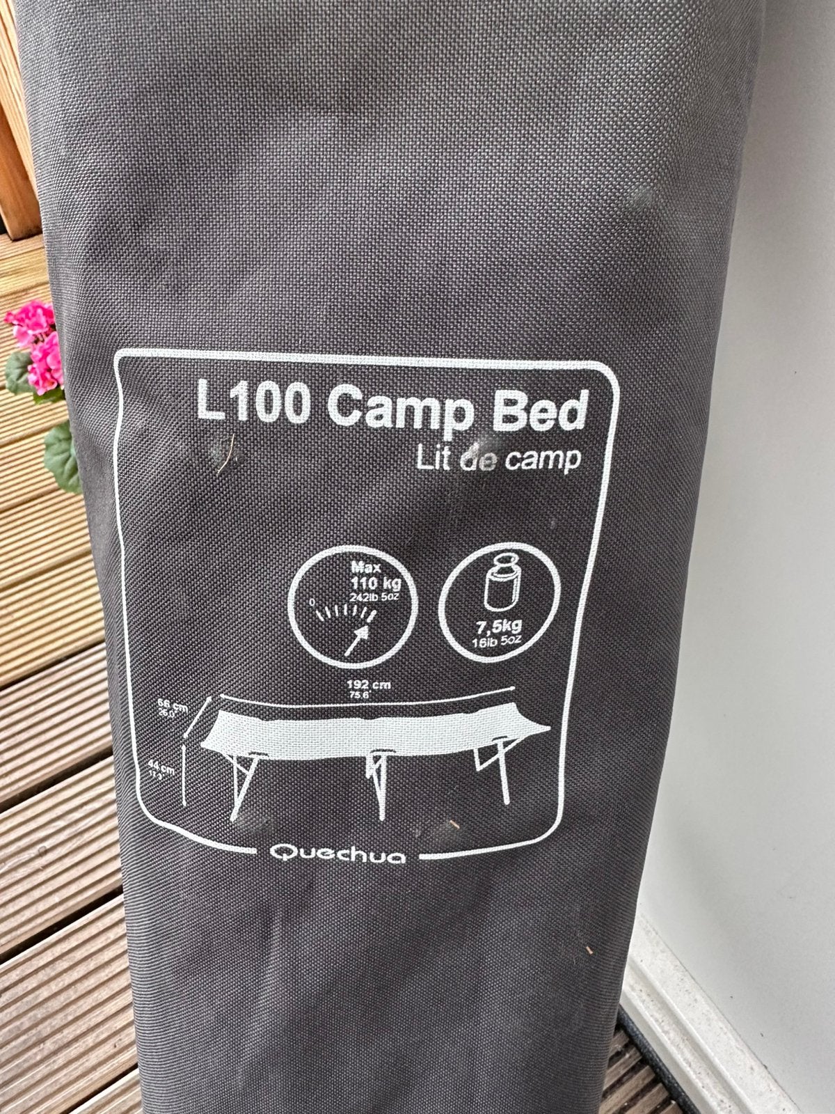 Quechua L100 Camp Bed - Comfortabel en Stevig, Caravans en Kamperen, Ophalen, Gebruikt