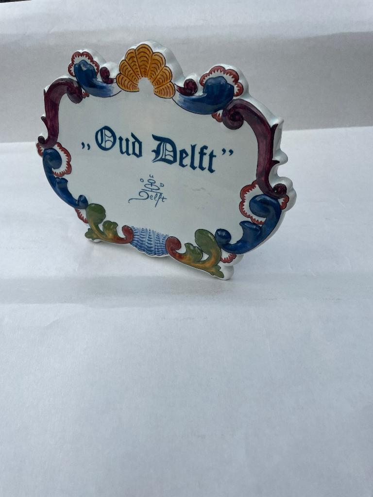 Promotie/Reclame bord by Oud Delft, multi-colour, Ophalen of Verzenden