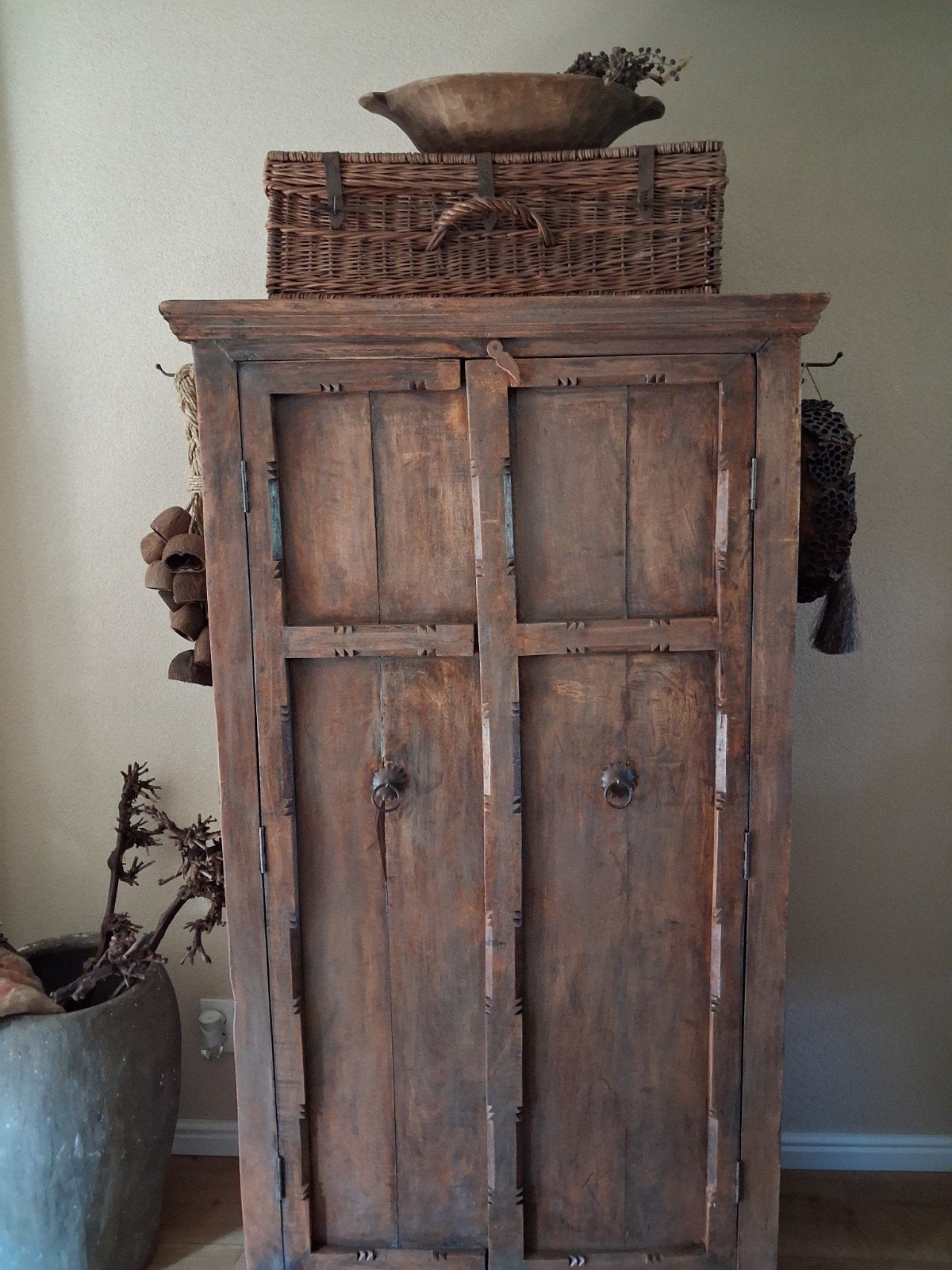 Plachtige oud houten kast.., Antiek en Kunst, Antiek | Meubels | Kasten, Ophalen of Verzenden