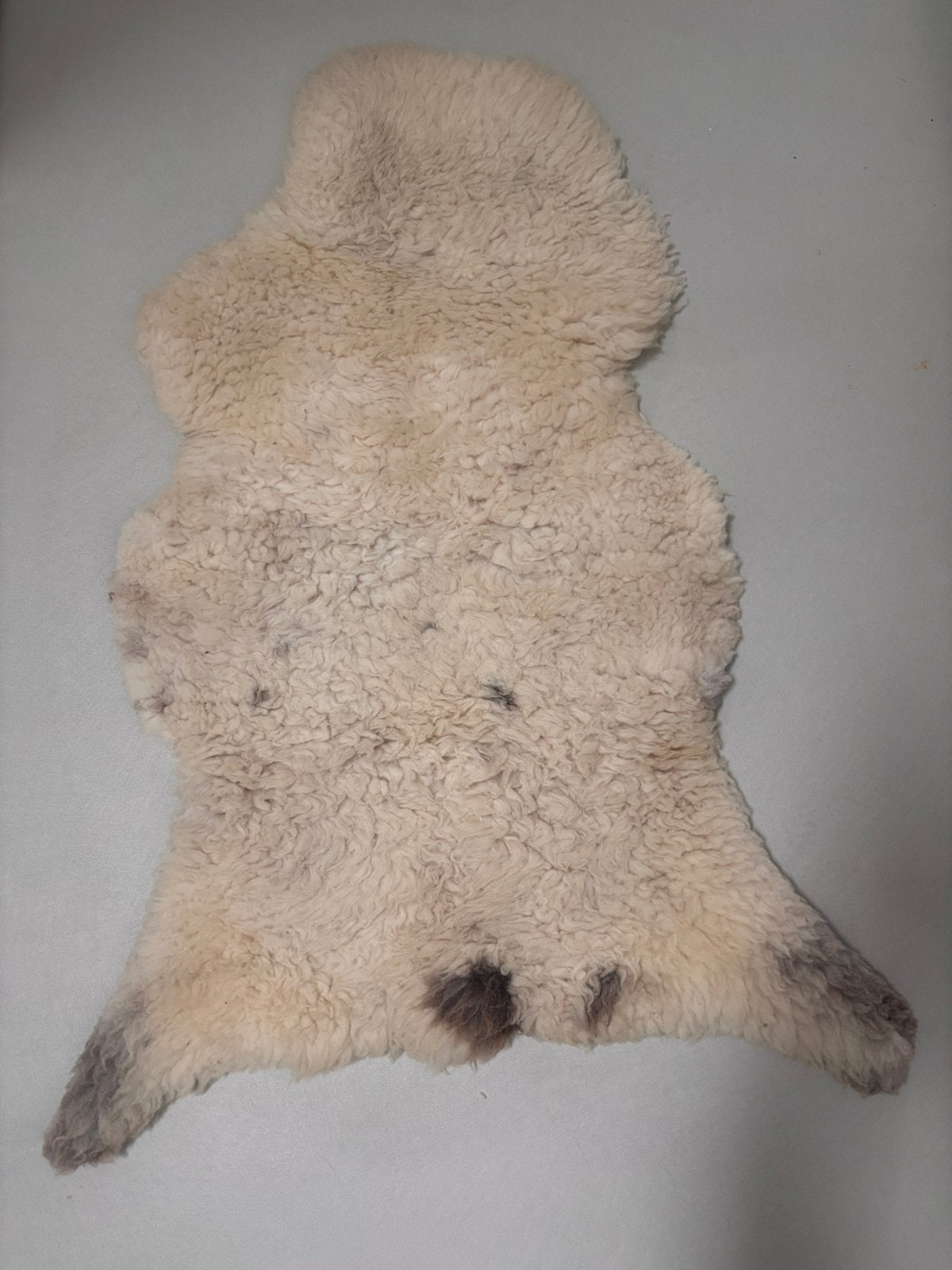 Schapenvacht wit / bruin 110x86 cm, mooie kwaliteit, Gebruikt, Wit, Ophalen of Verzenden, 110 cm