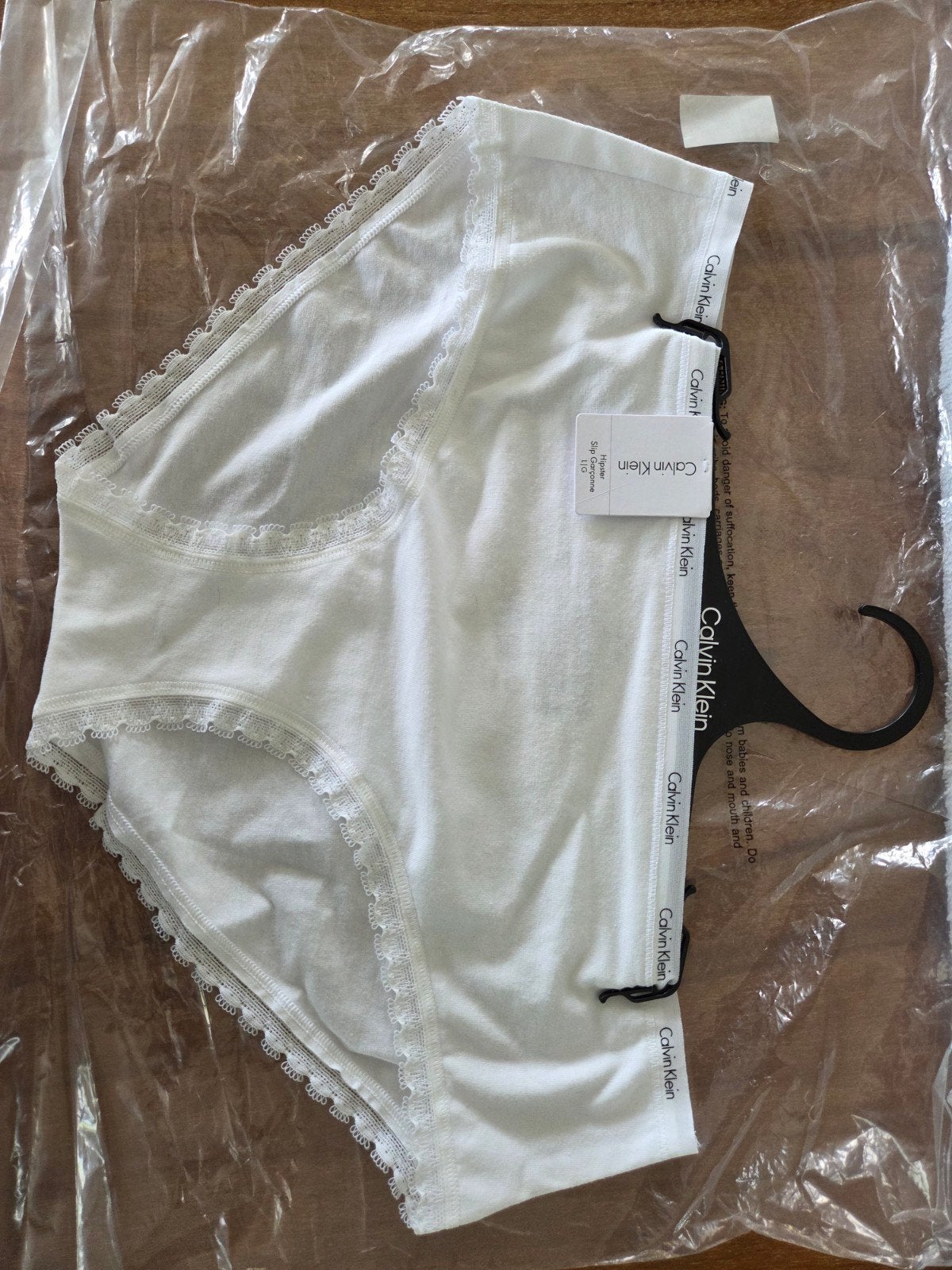 Calvin Klein Hipster Slip - Wit - Maat L, Kleding | Dames, Calvin Klein, Ophalen of Verzenden, Wit, Slip