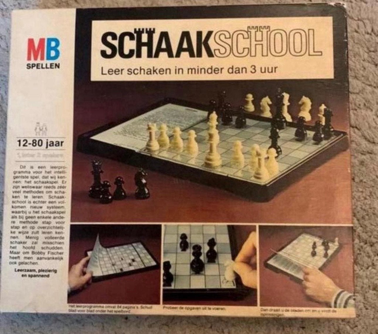Schaakschool 1973, Hobby en Vrije tijd, Gezelschapsspellen | Bordspellen, Een of twee spelers, Ophalen of Verzenden, Gebruikt