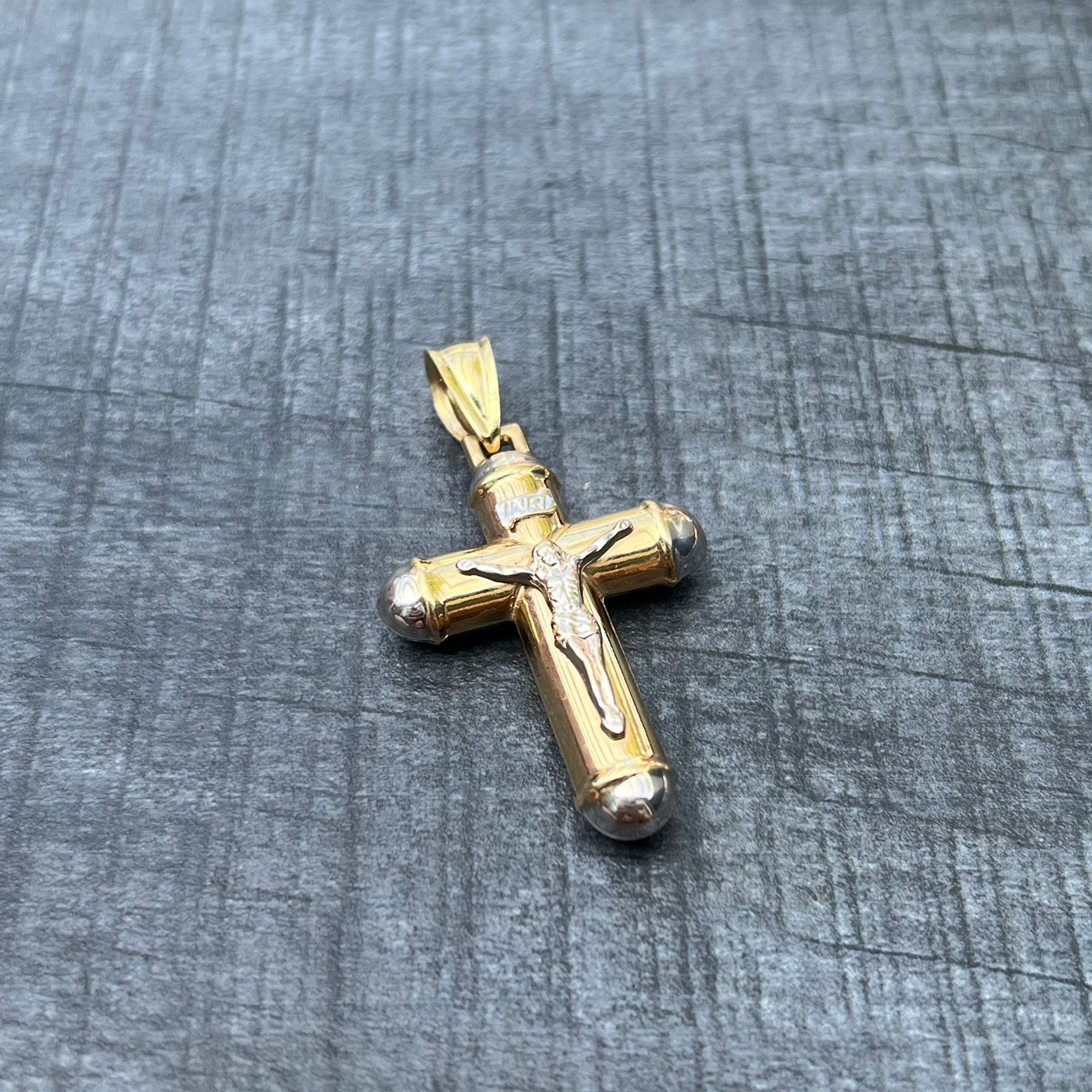 18 karaat gouden kruis kettinghanger hanger jezus, Ophalen of Verzenden, Nieuw, Goud, Kruis of Symbool